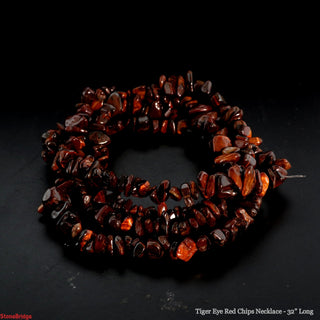 Tiger Eye Red Chip Strands - 5mm to 8mm from The Rock Space