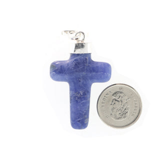 Sodalite Cross - 925 Silver Pendant from The Rock Space