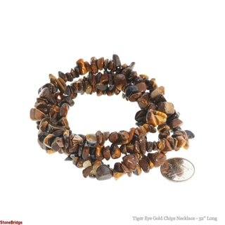 Tiger Eye Gold Chip Strands - 5mm to 8mm from The Rock Space
