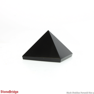 Black Obsidian Pyramid #3 - 1 3/4" to 2" Wide from The Rock Space