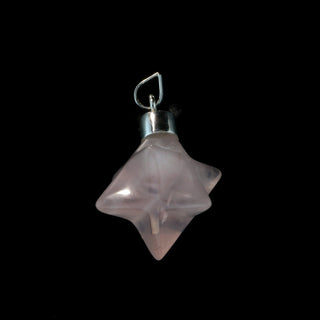 Rose Quartz Merkaba - 925 Silver Pendant from The Rock Space