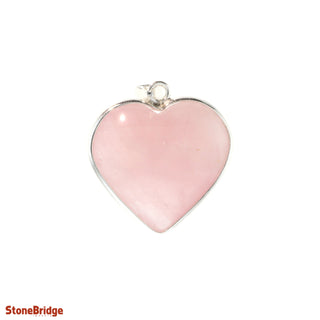 Rose Quartz Heart - 925 Silver Pendant from The Rock Space