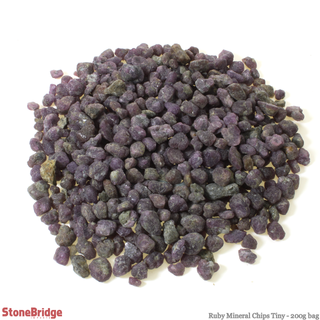 Ruby Mineral Chips Tiny - 200g bag from The Rock Space