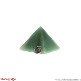 Green Aventurine Pyramid #6 - 2 1/2" to 2 3/4" Wide from The Rock Space