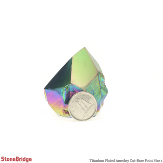 Amethyst Titanium Cut Base, Polished Point Tower #1 from The Rock Space