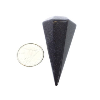 Blue Goldstone Pendulum 6 Facet & Bead - 3 Pack from The Rock Space