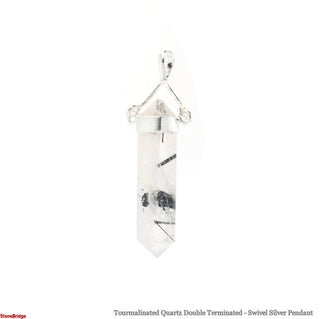 Tourmalinated Quartz Double Terminated Swivel - 925 Silver Pendant from The Rock Space