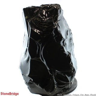 Obsidian Black Boulder Cut-Base U#64 - 20" 1/4" from The Rock Space
