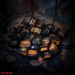 Tiger's Eye Gold Runes Set from The Rock Space