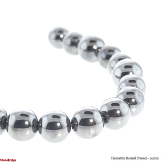 Hematite - Round Strand 14mm from The Rock Space