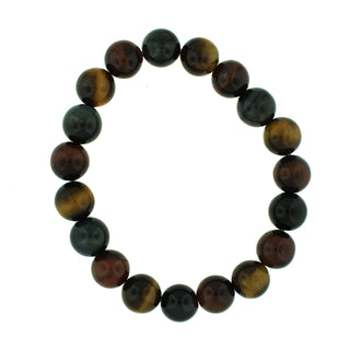 Tiger Eye Mix Round Bracelet - 10mm from The Rock Space