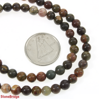 Picasso Jasper - Round Strand 15" - 4mm from The Rock Space