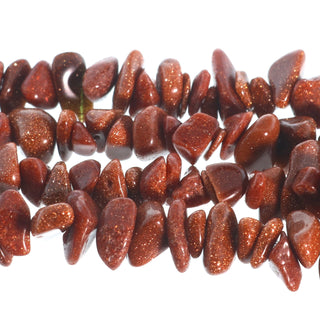 Goldstone Brown Chip Strands - 5mm to 8mm from The Rock Space