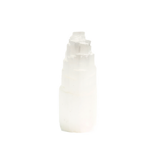 Selenite Tower Lamp - Small 8” Tall from The Rock Space