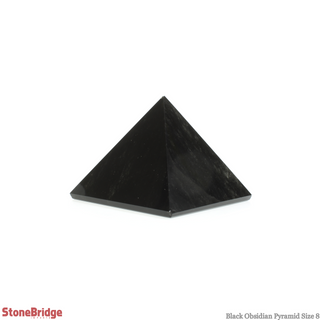 Black Obsidian Pyramid #8 - 3" to 3 1/2" Wide from The Rock Space