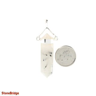 Tourmalinated Quartz Double Terminated Swivel - 925 Silver Pendant from The Rock Space