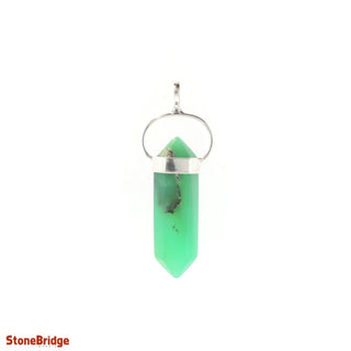 Chrysoprase Double Terminated - 925 Silver Pendant from The Rock Space