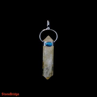 Citrine Double Terminated Cabochon - 925 Silver Pendant from The Rock Space