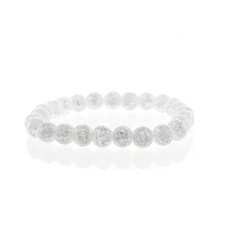 Crackle Quartz Round Bracelet - 8mm from The Rock Space
