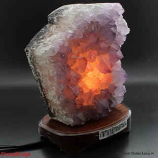 Amethyst Cluster Lamp #1 7" to 8" from The Rock Space
