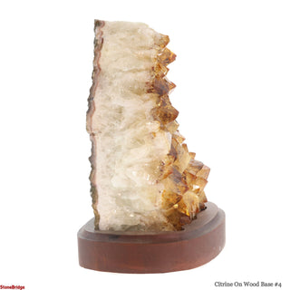 Citrine Cluster on Wood Base #4 - 9" from The Rock Space