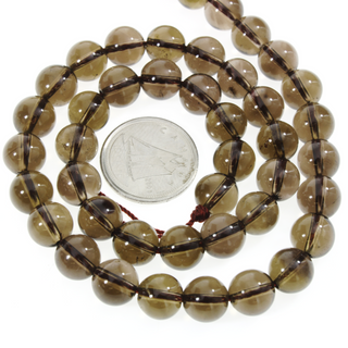 Smoky Quartz - Round Strand 15" - 8mm from The Rock Space