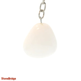 Keychain - White Quartz Tumbled from The Rock Space