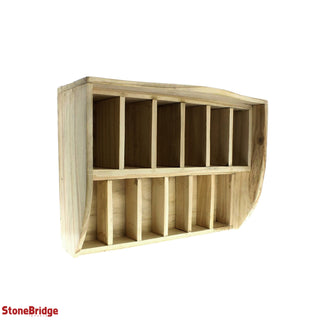 Wooden Crystals Tumbled Stone Display Stand - 12 Slots from The Rock Space