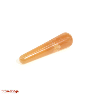 Calcite Honey Rounded Massage Wand - Jumbo #3 - 5 1/2" to 7" from The Rock Space