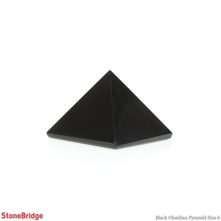 Black Obsidian Pyramid #6 - 2 1/2" to 2 3/4" Wide from The Rock Space