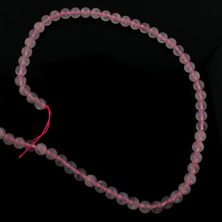 Rose Quartz - Round Strand 15" - 6mm from The Rock Space