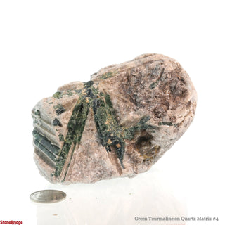 Green Tourmaline on Quartz Matrix #4 from The Rock Space