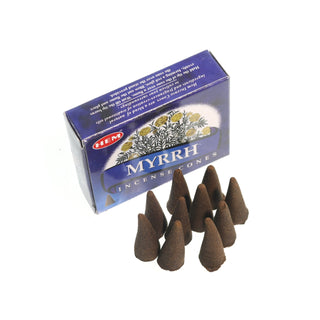 Myrrh Hem Incense Cones - 10 Pack from The Rock Space