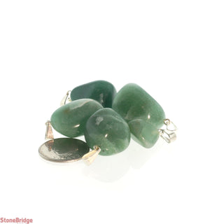 Green Aventurine Tumbled Pendants - 5 Pack from The Rock Space