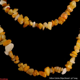 Calcite Yellow Chip Strands - 5mm to 8mm from The Rock Space
