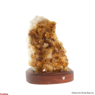 Citrine Cluster on Wood Base #4 - 9" from The Rock Space