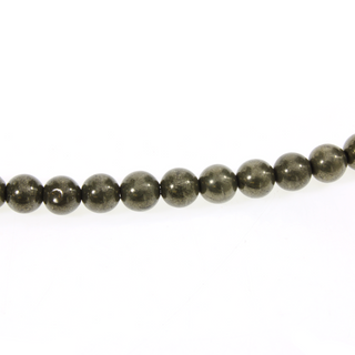 Pyrite - Round Strand 15" - 6mm from The Rock Space
