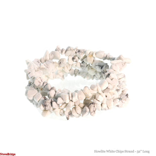 Howlite White Chip Strands - 5mm to 8mm from The Rock Space