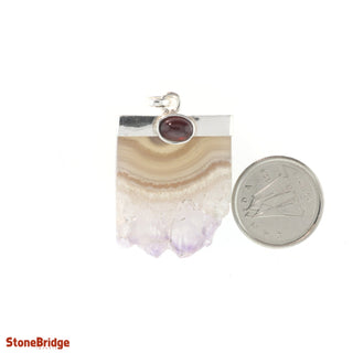 Amethyst Slab - 925 Silver Pendant from The Rock Space
