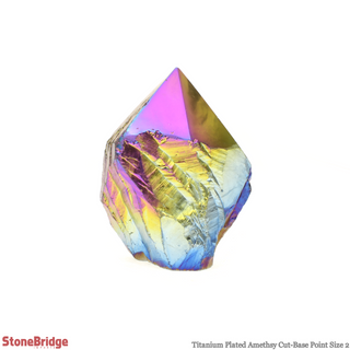 Amethyst Titanium Cut Base, Polished Point Tower #2 from The Rock Space