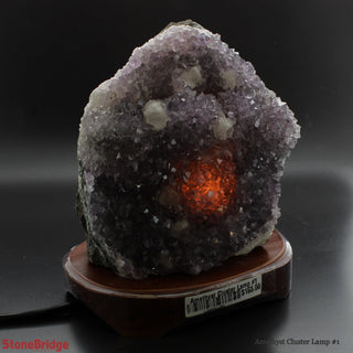 Amethyst Cluster Lamp #1 7" to 8" from The Rock Space