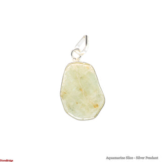 Aquamarine Slice - 925 Silver Pendant from The Rock Space