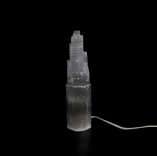 Selenite Tower Lamp - Extra Large 14” Tall from The Rock Space