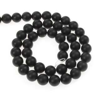 Onyx Matte - Round Strand 15" - 8mm from The Rock Space