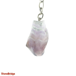 Keychain - Amethyst Chevron Tumbled from The Rock Space