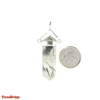 Tourmalinated Quartz Double Terminated Swivel - 925 Silver Pendant from The Rock Space