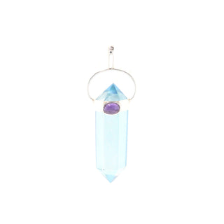 Aqua Aura Double Terminated Cabochon - 925 Silver Pendant from The Rock Space
