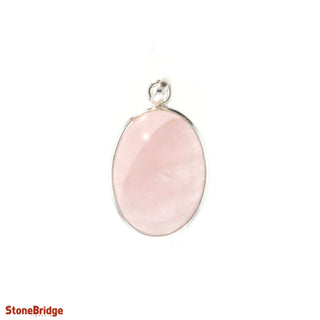 Rose Quartz Cabochon - 925 Silver Pendant from The Rock Space