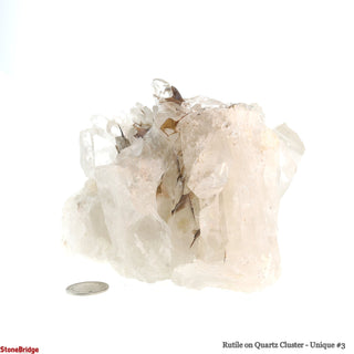 Rutile on Quartz Cluster U#3 - 4 1/4" from The Rock Space