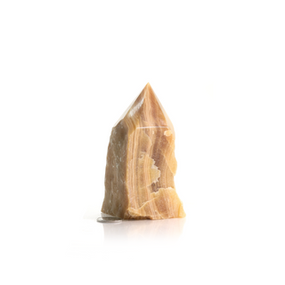 Calcite Golden Cut Base, Polished Point Tower #4 from The Rock Space